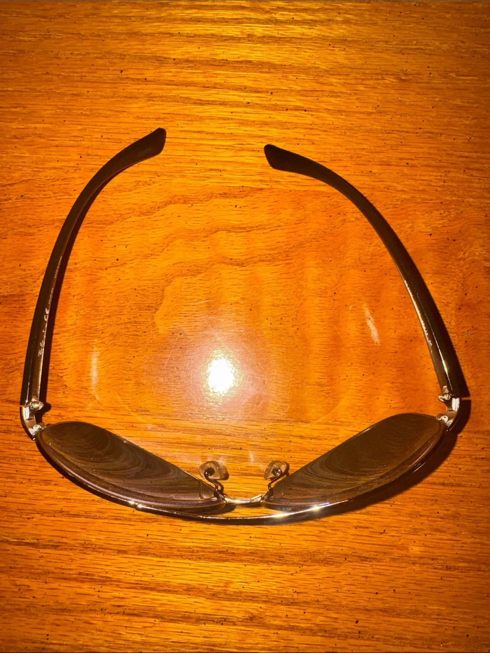 Ray-Ban Black/Silver Frame Sunglasses with Black Lenses with original case